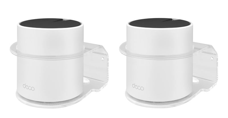 OkeMeeo Acrylic Wall Mount for TP-Link Deco AX3000 WiFi 6 Mesh System(Deco X55), X55 Pro, X20, X60, X68 (AX3000,AX1800,AX3600)(2 Pack) - Image 1